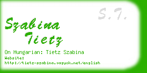 szabina tietz business card